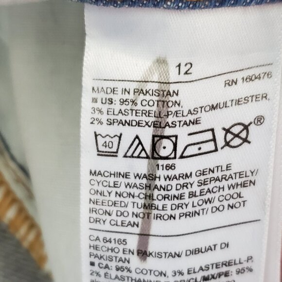 Old Navy Medium Wash Denim Jean Skirt With Light Distressing NEW NWT Size 12 - Picture 6 of 8